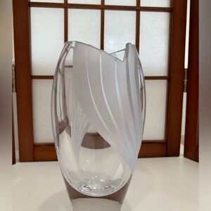 Vintage Crystal Vase 7” tall. One Vase.